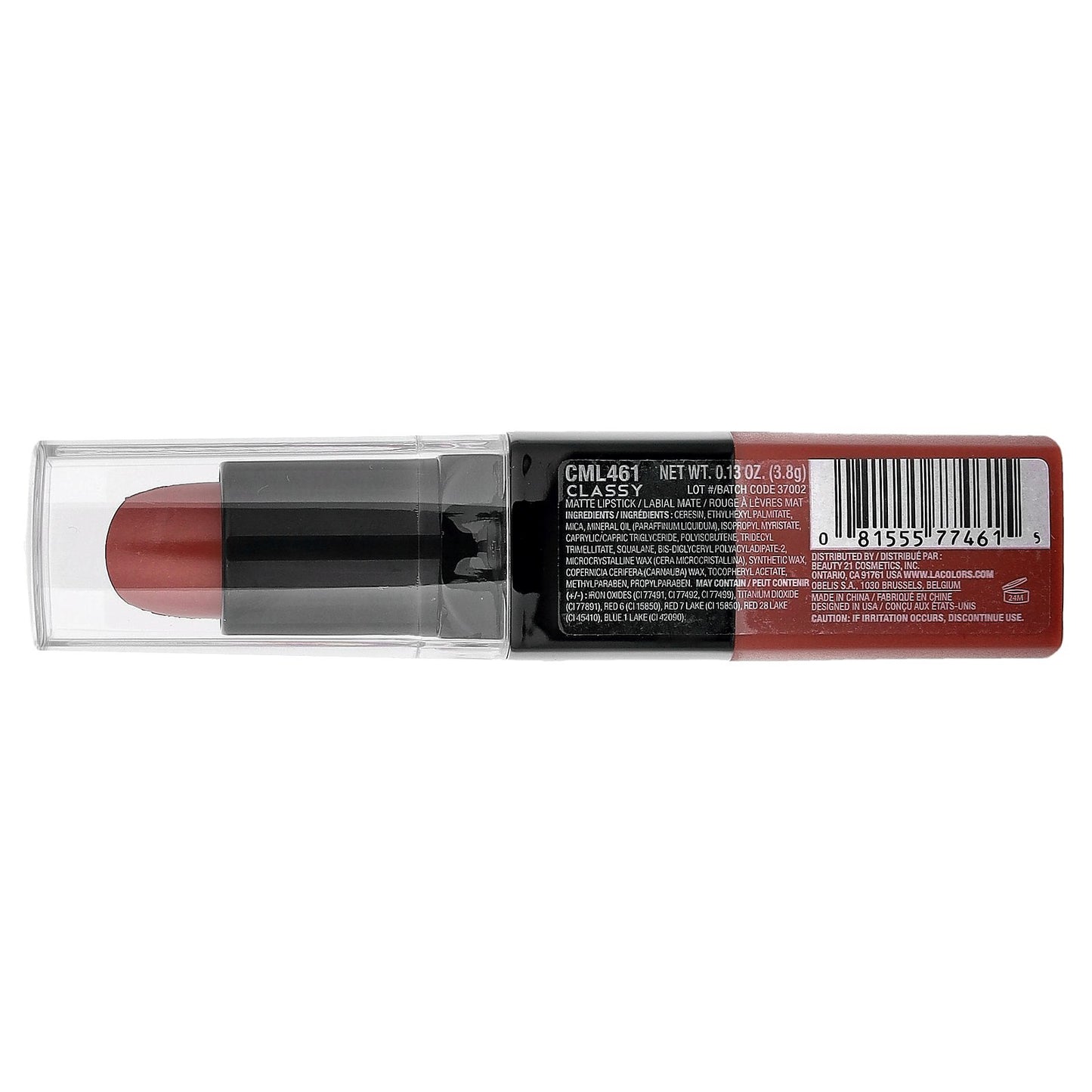 L.A. Colors, Matte Lipstick, CML461 Classy, 0.13 oz (3.8 g)