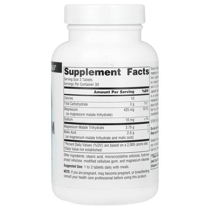 Source Naturals, Magnesium Malate, 90 Tablets