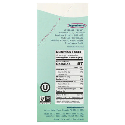 JOI, Oat Milk Creamer, Original, 10 Packets, 0.42 oz (12 g) Each