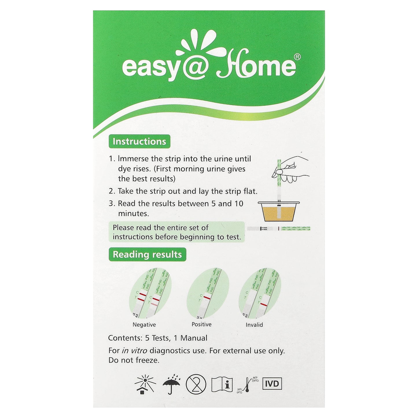 Easy@Home, PdG Urine Test, 5 Tests
