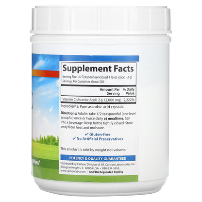 Carlson, Vitamin C Crystals, 2.2 lb (1,000 g)