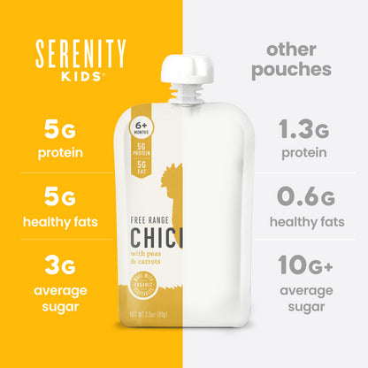 Serenity Kids, Free Range Chicken with Peas & Carrots, 6+ Months, 3.5 oz (99 g)