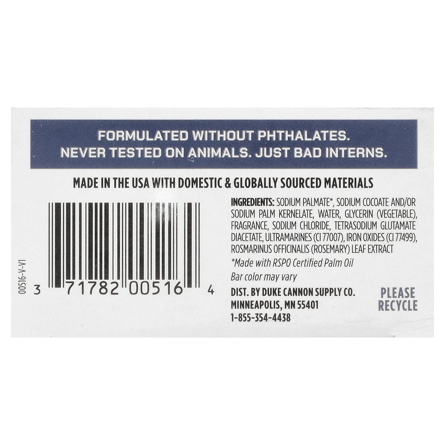 Duke Cannon Supply Co., Big Brick Of Bar Soap®, Midnight Swim, 10 oz (283 g)