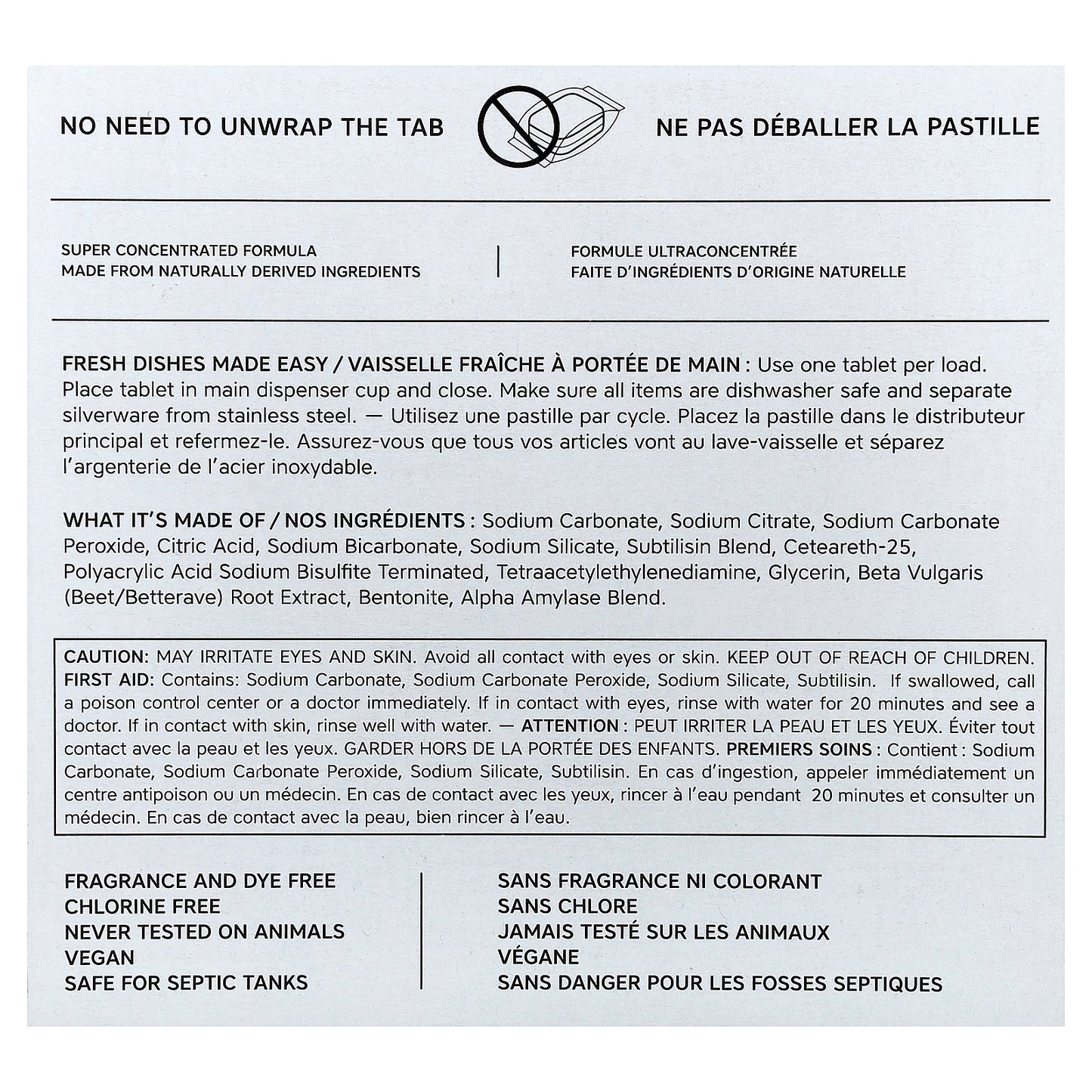 The Unscented Company, Dishwasher Tabs, 30 Tabs, 12.7 oz (360 g)