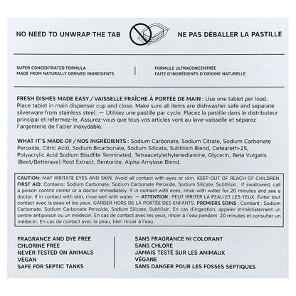 The Unscented Company, Dishwasher Tabs, 30 Tabs, 12.7 oz (360 g)