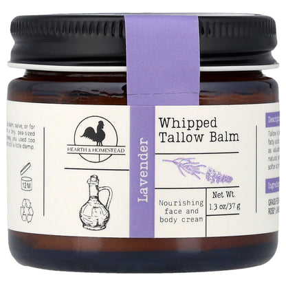 Hearth and Homestead, Whipped Tallow Balm, Lavender, 1.3 oz (37 g)