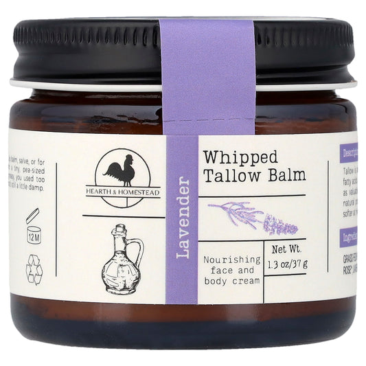 Hearth and Homestead, Whipped Tallow Balm, Lavender, 1.3 oz (37 g)