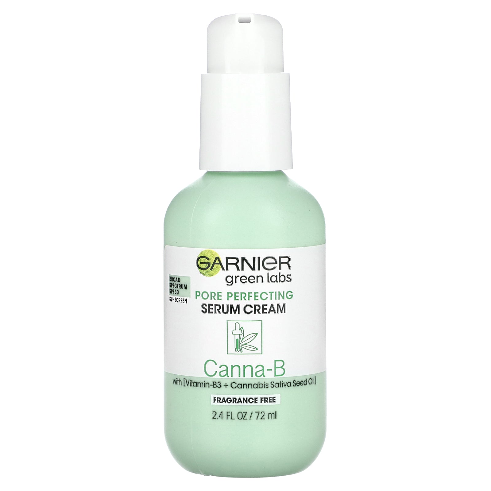 Garnier, Green Labs, Pore Perfecting Serum Cream, Canna-B, Fragrance Free,  2.4 fl oz (72 ml)