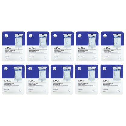 Dr. Oracle, Hyaluronic Acid Recipe, Moisturizing Blue Beauty Mask, 10 Sheets, 0.84 fl oz (25 ml)