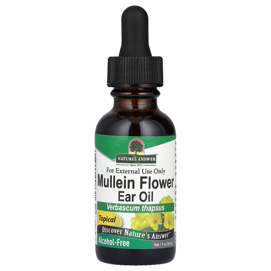 Nature's Answer, Mullein Flower Ear Oil, Alcohol-Free, 1 fl oz (30 ml)