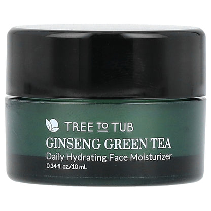 Tree To Tub, Ginseng Green Tea, Daily Hydrating Face Moisturizer, 0.34 fl oz (10 ml)