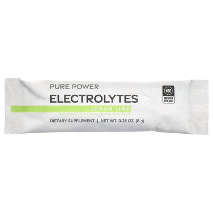 Dr. Mercola, Pure Power, Electrolytes, Lemon Lime, 30 Packets, 0.28 oz (8 g) Each