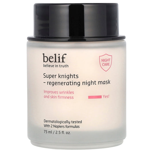 belif, Super Knights, Regenerating Night Beauty Mask, 2.5 fl oz (75 ml)