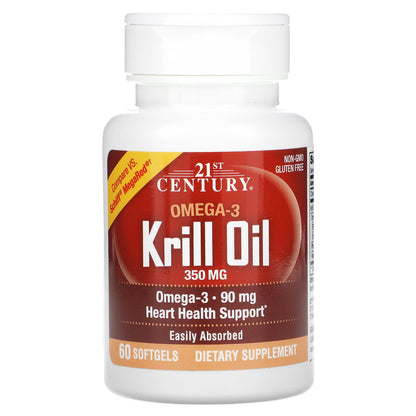 21st Century, Krill Oil, 350 mg, 60 Softgels