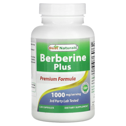 Best Naturals, Berberine Plus, 1,000 mg, 120 Capsules (500 mg per Capsule)