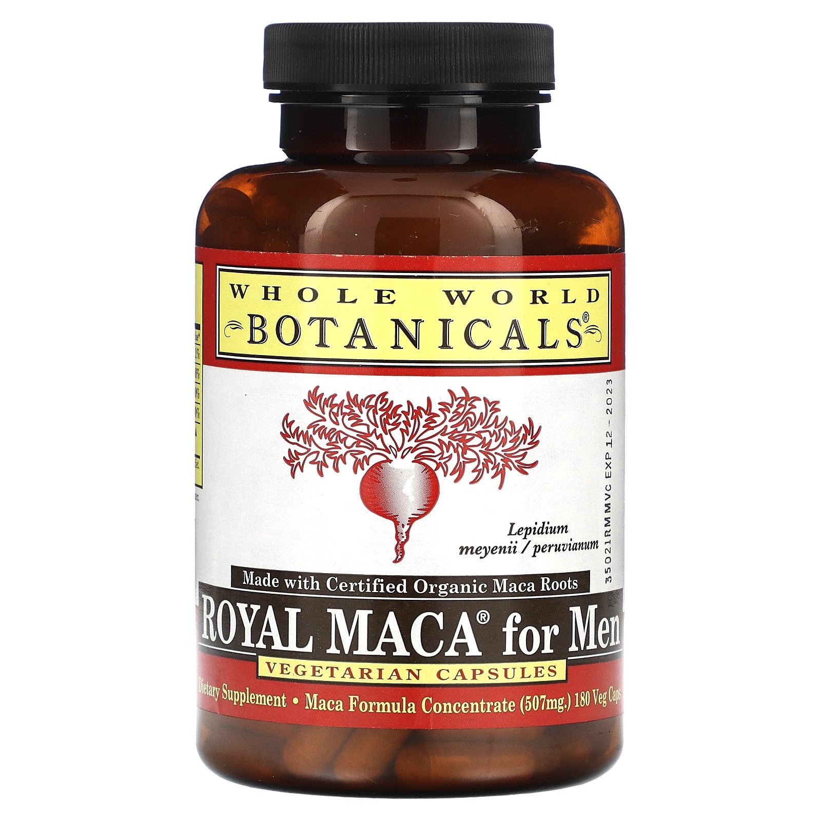 Whole World Botanicals, Royal Maca for Men, 507 mg, 180 Veg Caps (253 mg per Capsule)