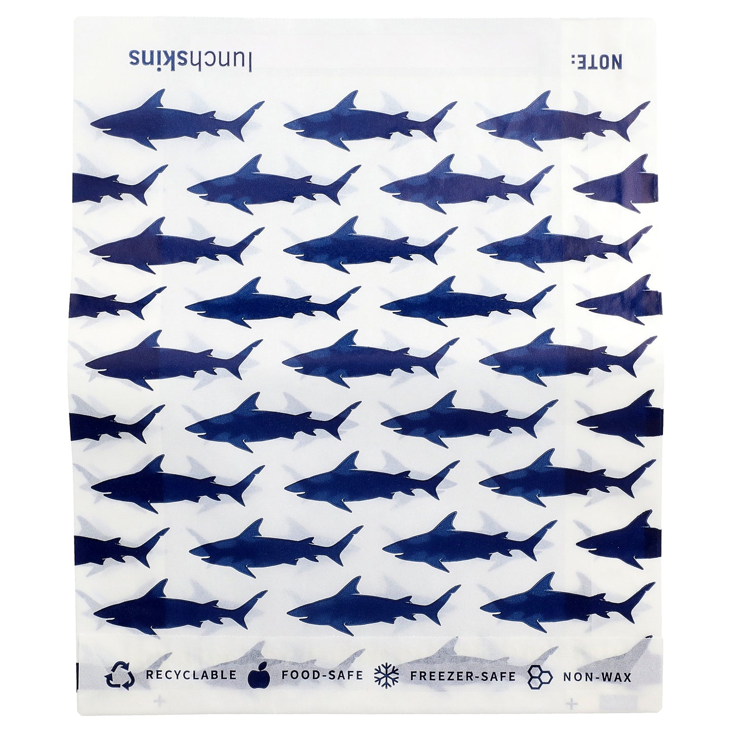 Lunchskins, Paper Sandwich Bags, Shark, 50 Bags