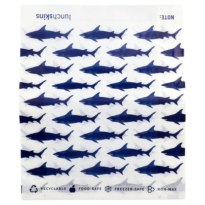Lunchskins, Paper Sandwich Bags, Shark, 50 Bags
