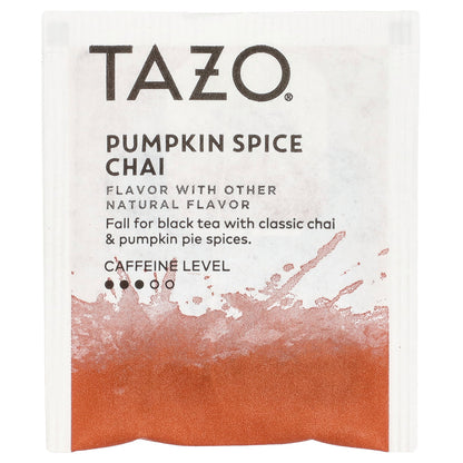 Tazo Teas, Black Tea, Pumpkin Spice Chai, 20 Tea Bags, 1.76 oz (50 g)