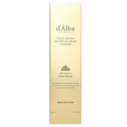 d'Alba, White Truffle Return Oil Cream Cleanser, 5.07 fl oz (150 ml)