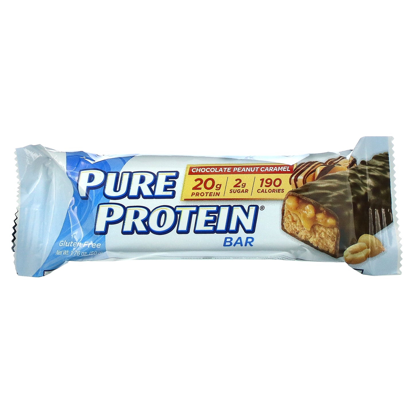 Pure Protein, Protein Bar, Chocolate Peanut Caramel, 12 Bars, 1.76 oz (50 g) Each