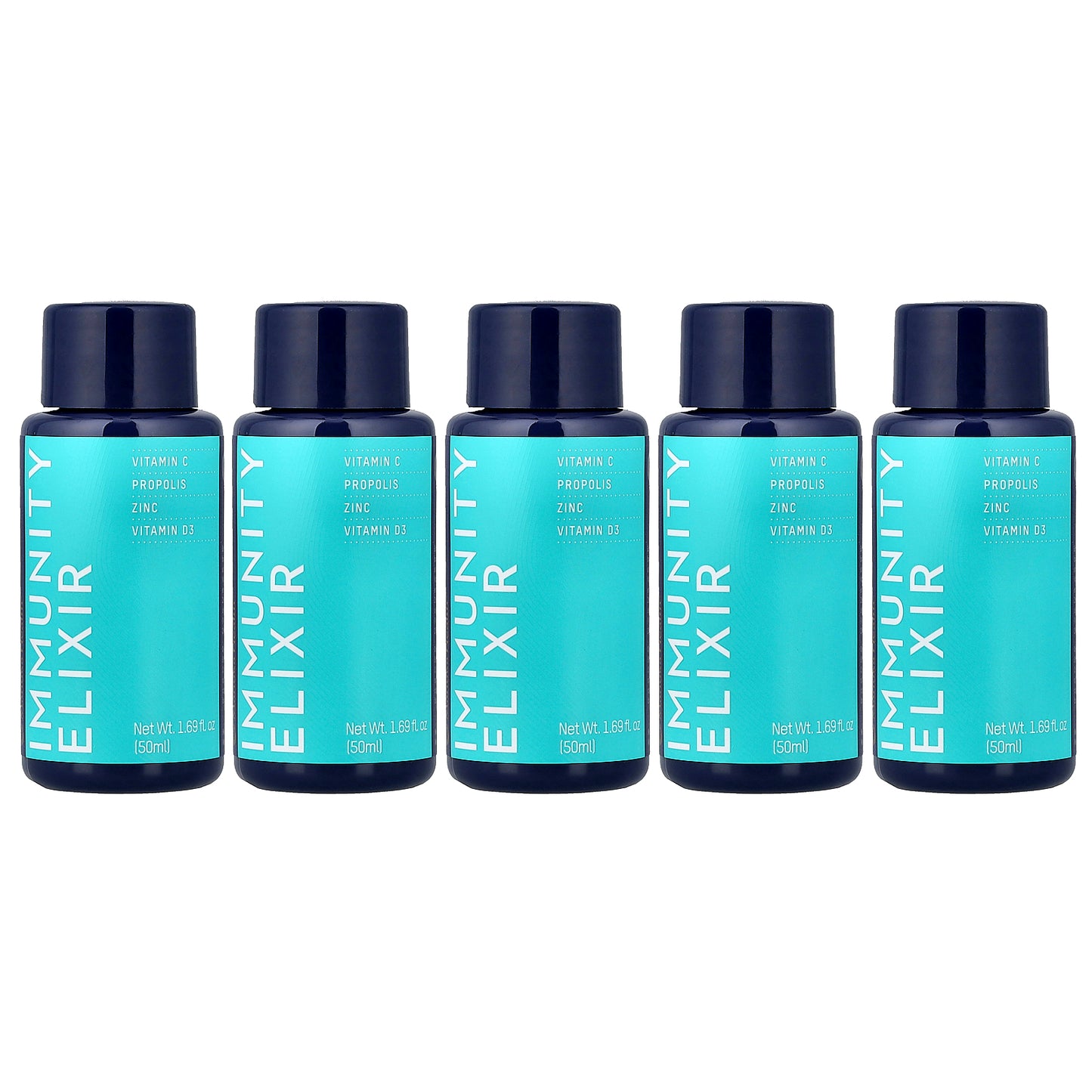 Manuka Health, Immunity Elixir Shots, 5 Bottles, 1.69 fl oz (50 ml) Each