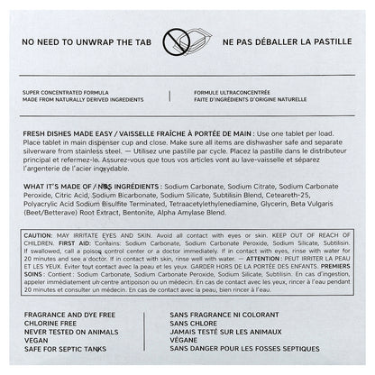 The Unscented Company, Dishwasher Tabs, 72 Tabs, 30.5 oz (864 g)