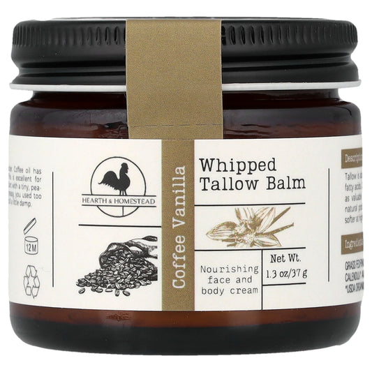 Hearth and Homestead, Whipped Tallow Balm, Coffee Vanilla, 1.3 oz (37 g)