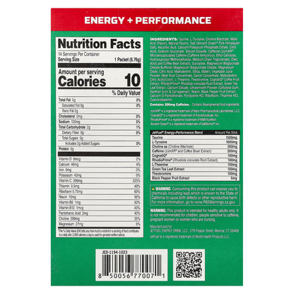 GAT, JetFuel®, Energy + Performance, Energy Sticks, Watermelon, 14 Stick Packs, 0.24 oz (6.76 g) Each