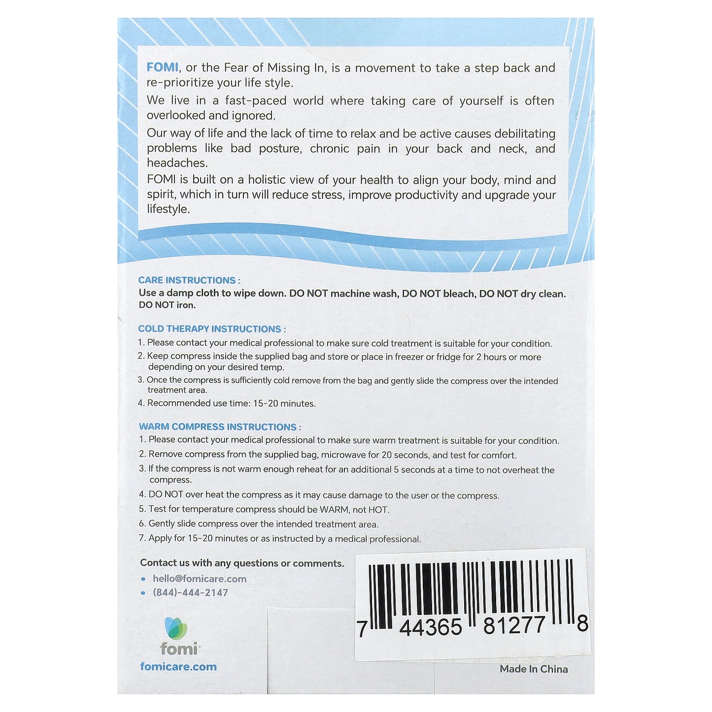 FOMI, Kids Hot & Cold Gel Sleeves, 3 Sleeves