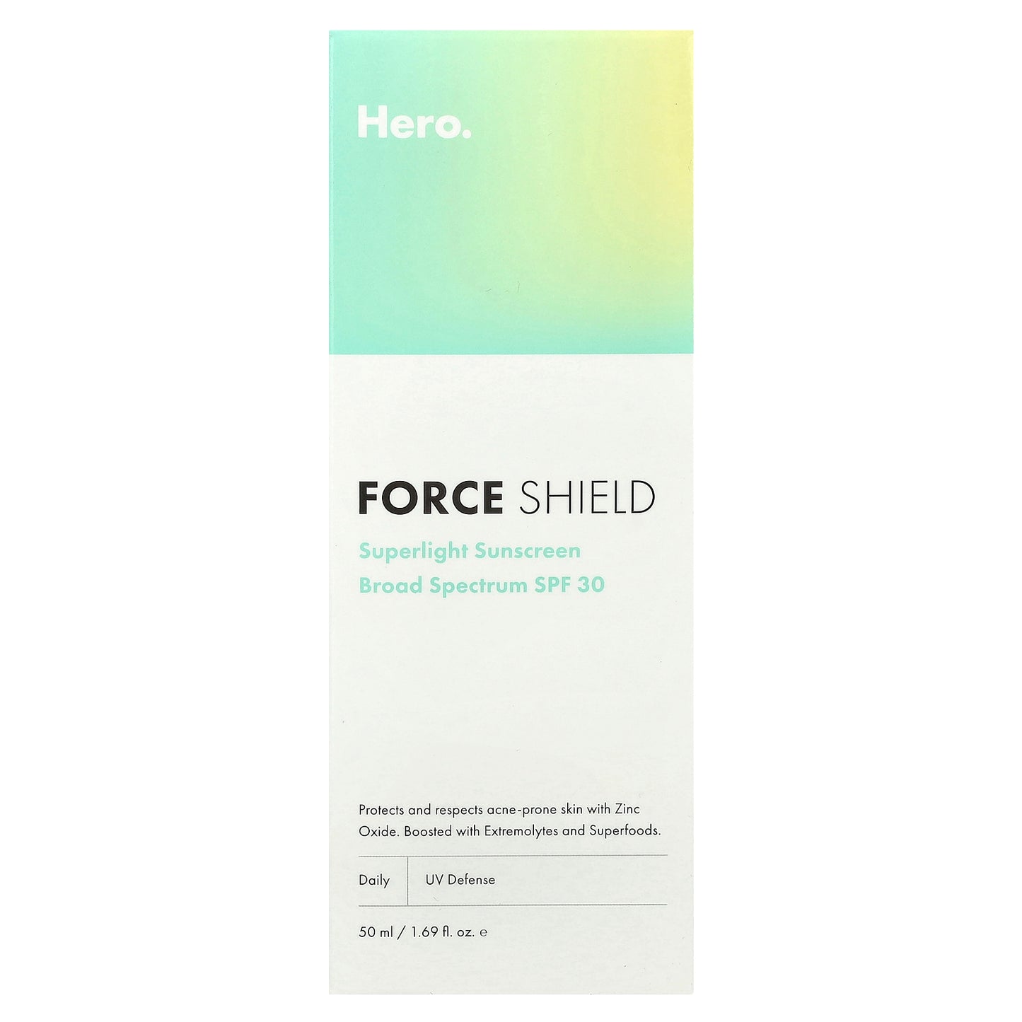 Hero Cosmetics, Force Shield, Superlight Sunscreen, SPF 30, 1.69 fl oz (50 ml)