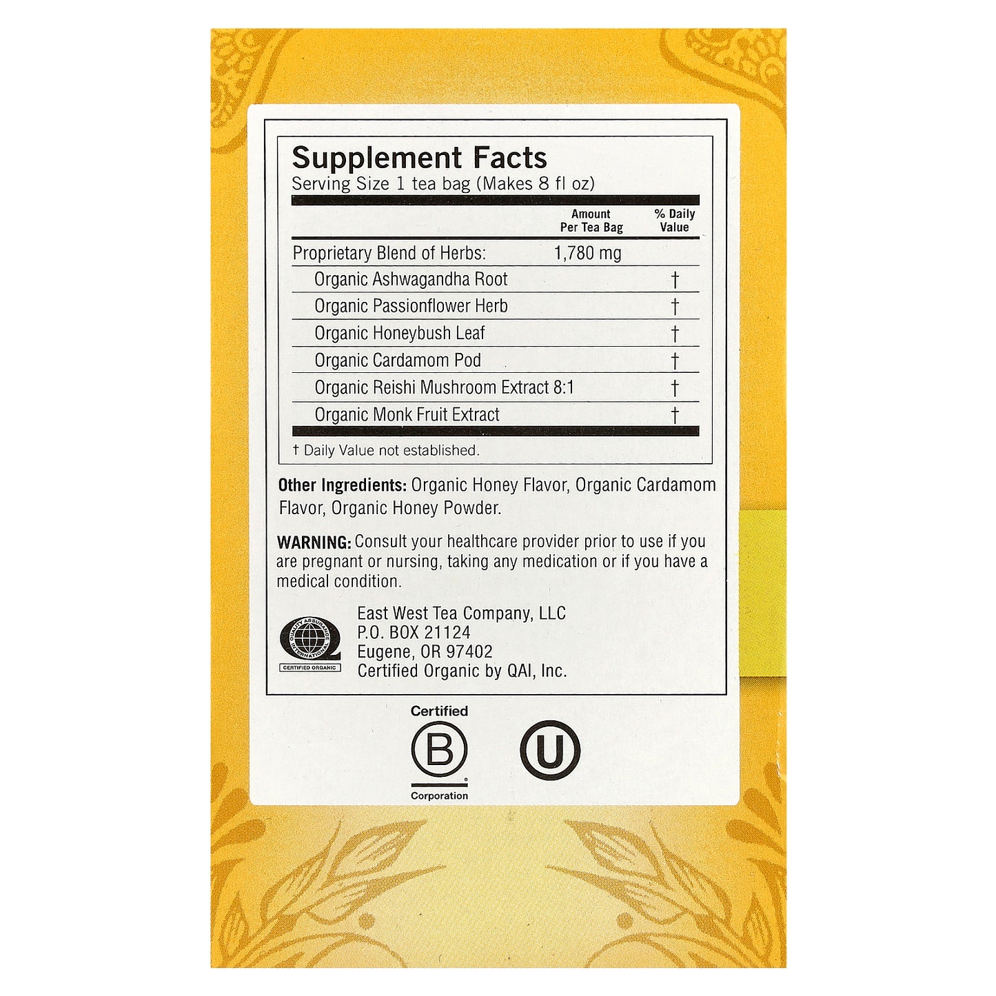 Yogi Tea, Cozy Cardamom Immune + SleepTea, Caffeine Free, 16 Tea Bags, 1.12 oz (32 g)