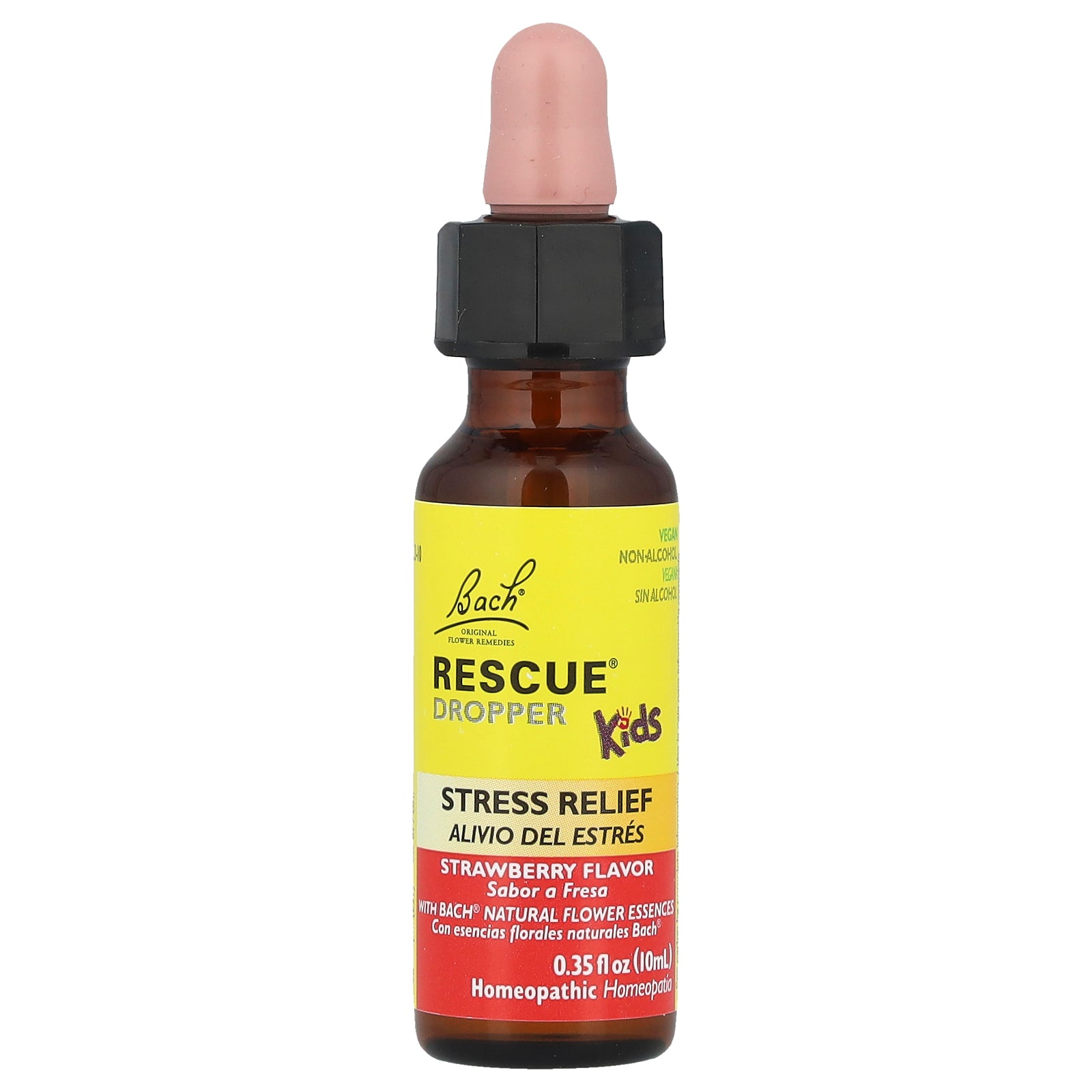 Bach, Rescue® Dropper Kids, Stress Relief, For Ages 2 & Up, Strawberry, 0.35 fl oz (10 ml)