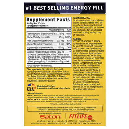 Isatori, Energize, The All-Day Energy Pill , 28 Tablets