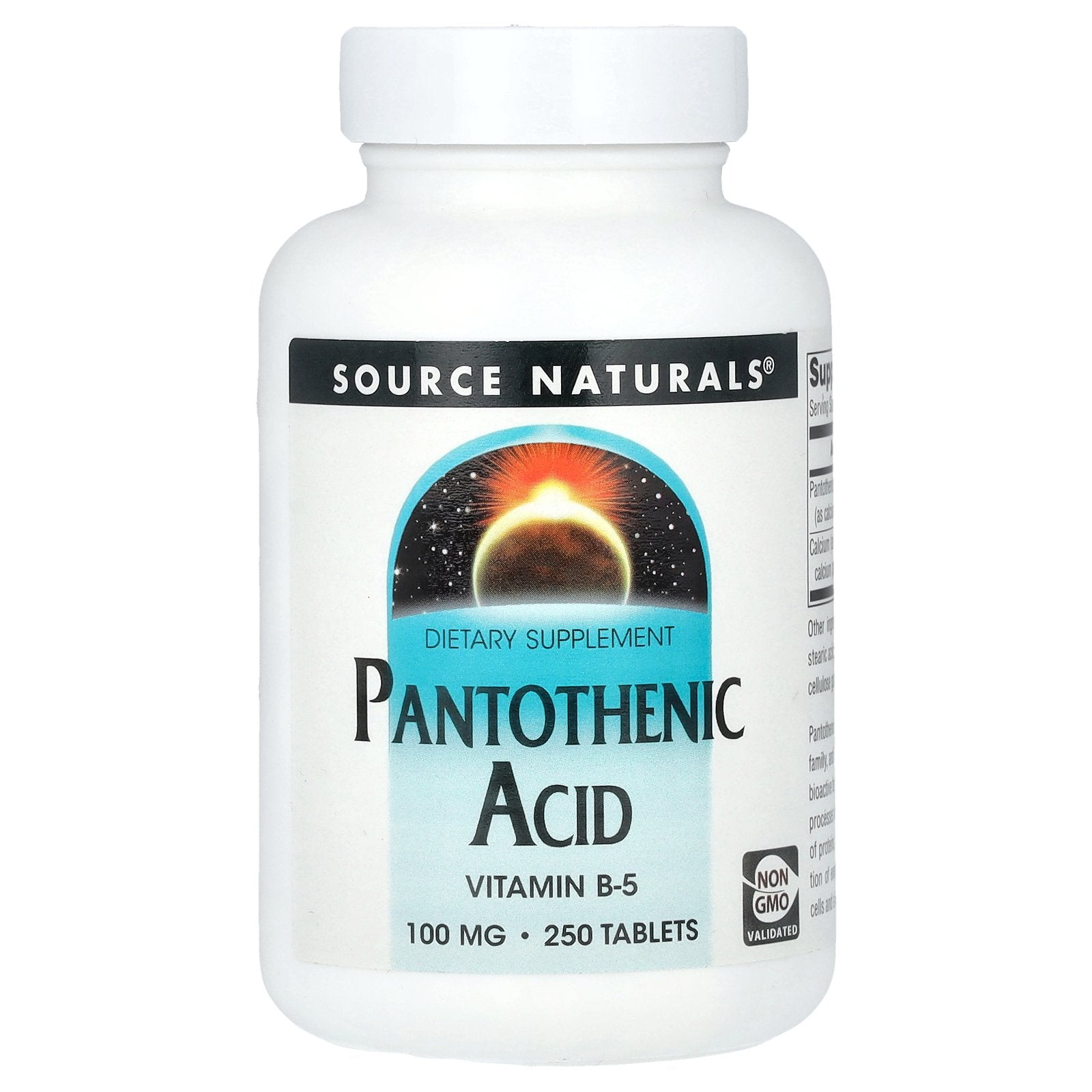 Source Naturals, Pantothenic Acid, 100 mg, 250 Tablets