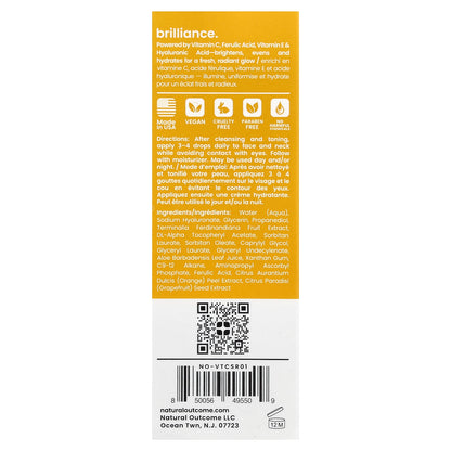 Natural Outcome, Vitamin C, C-Brilliance Serum, 1 oz (30 ml)