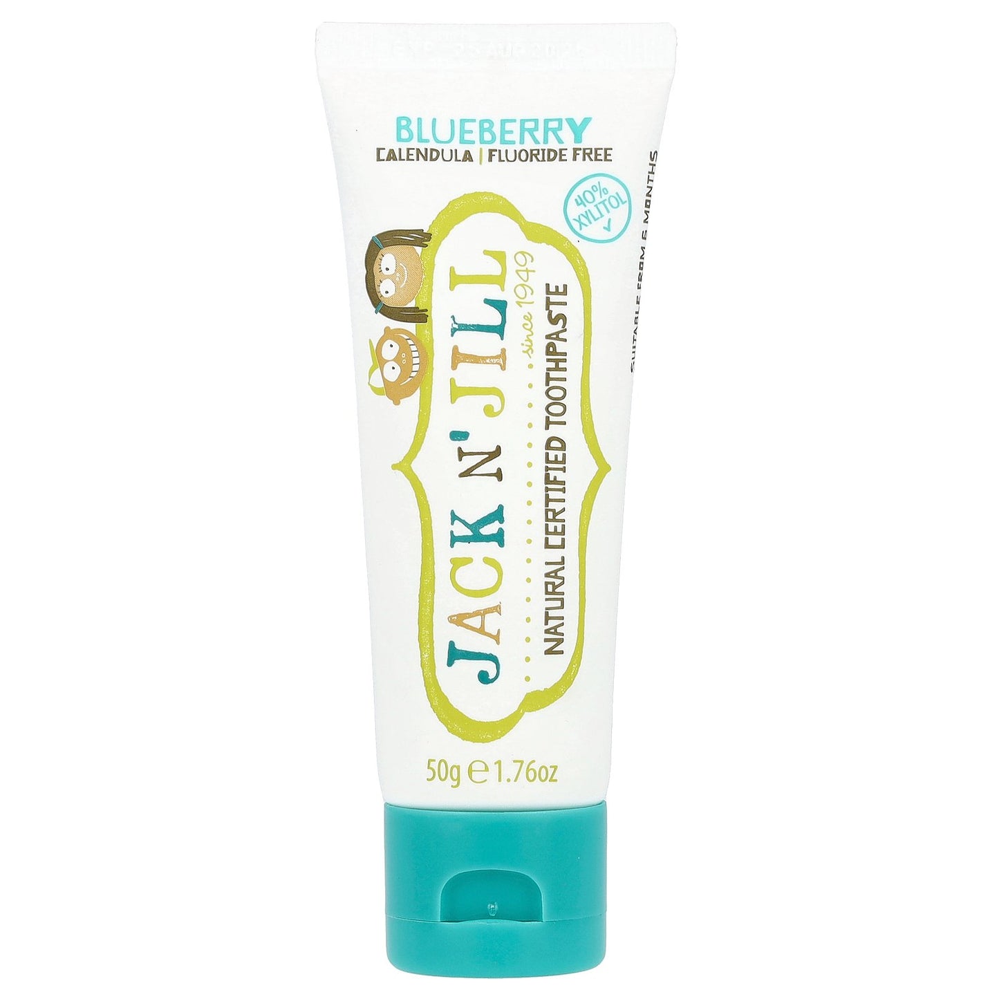 Jack n' Jill, Natural Certified Toothpaste, 6 Months+, Blueberry, 1.76 oz (50 g)