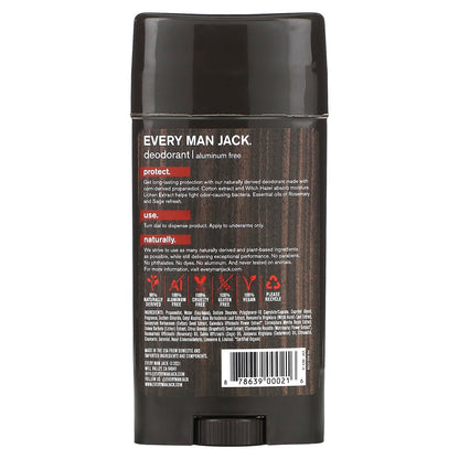 Every Man Jack, Deodorant, Aluminum Free, Cedarwood, 3 oz (85 g)