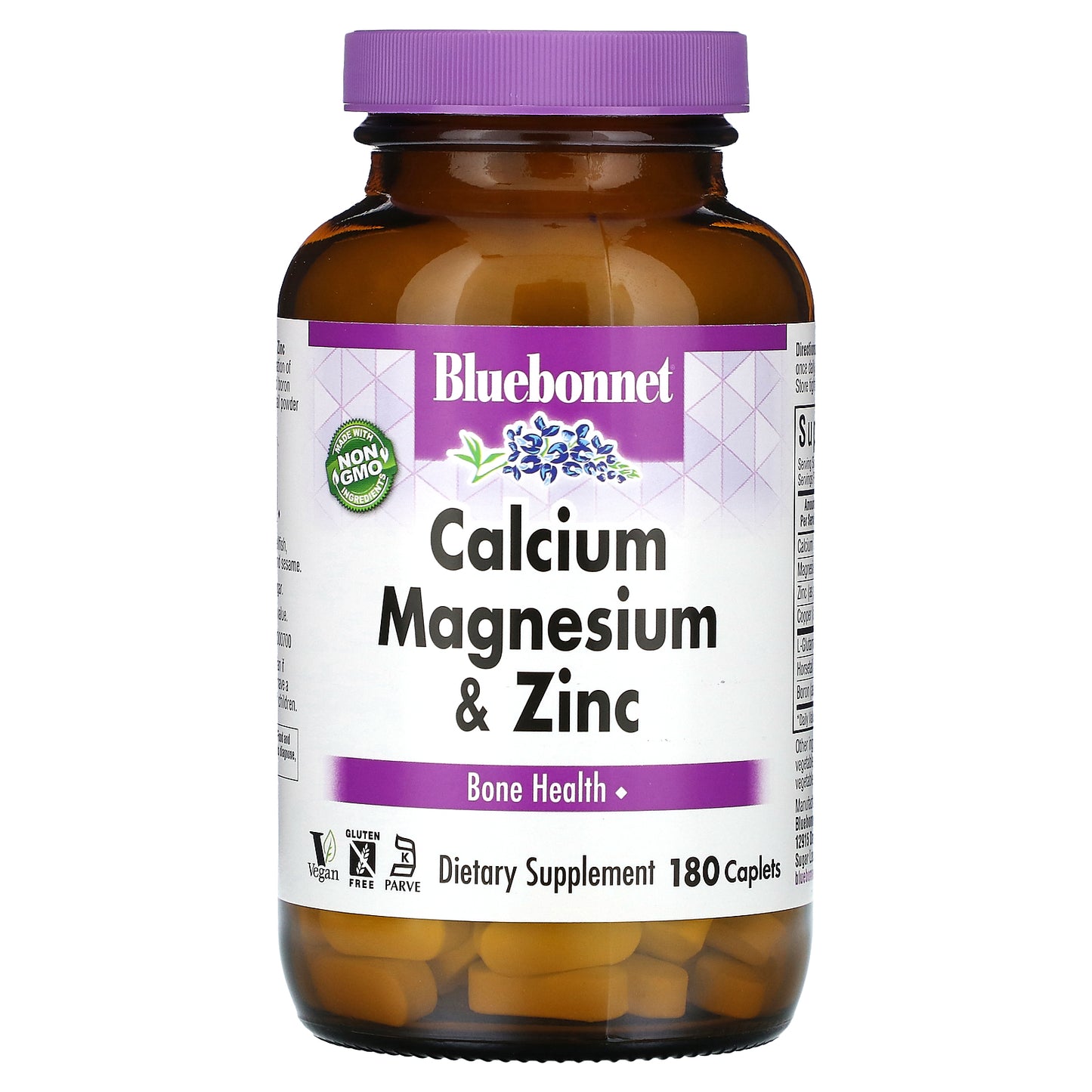 Bluebonnet Nutrition, Calcium Magnesium & Zinc, Bone Health, 180 Caplets