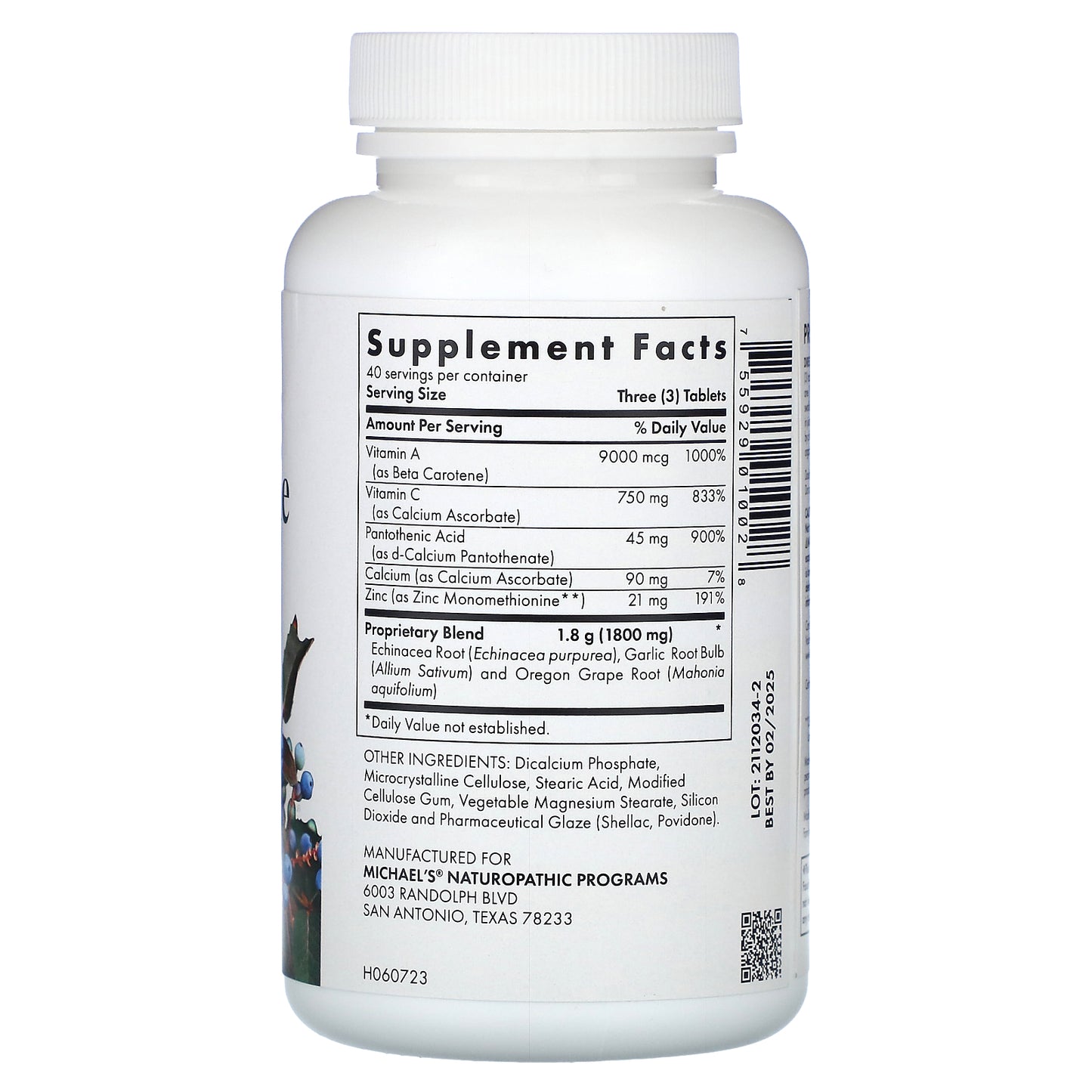 Michael's Health, Quick Immune Response, 120 Vegetarian Tablets