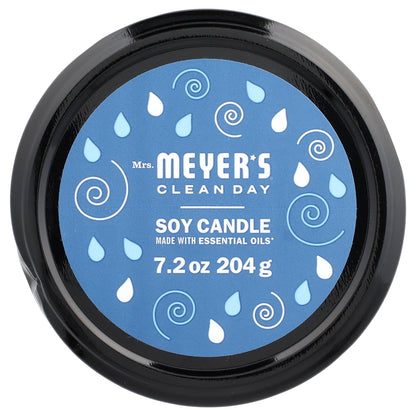 Mrs. Meyers Clean Day, Scented Soy Candle, Rain Water, 7.2 oz (204 g)