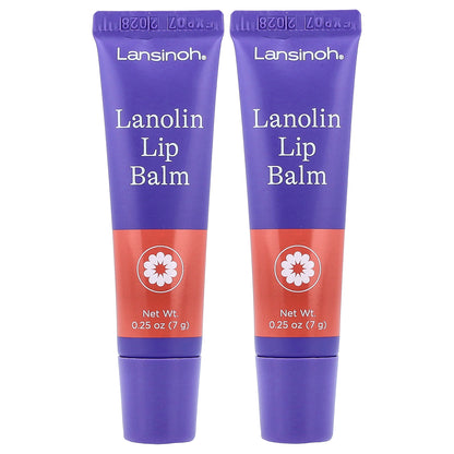 Lansinoh, Lanolin Lip Balm, 2 Pack, 0.25 oz (7 g) Each