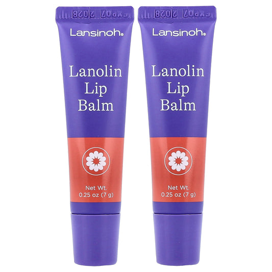 Lansinoh, Lanolin Lip Balm, 2 Pack, 0.25 oz (7 g) Each