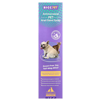 HICC Pet, Antimicrobial Pet Anal Gland Spray, For Dogs & Cats, 4 fl oz (120 ml)