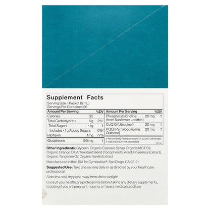 Cymbiotika, Liposomal Glutathione, Citrus Vanilla, 26 Liquid Packets, 0.17 fl oz (5 ml) Each