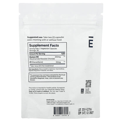 Elysium, Basis, Cellular Health + Optimization, 60 Capsules