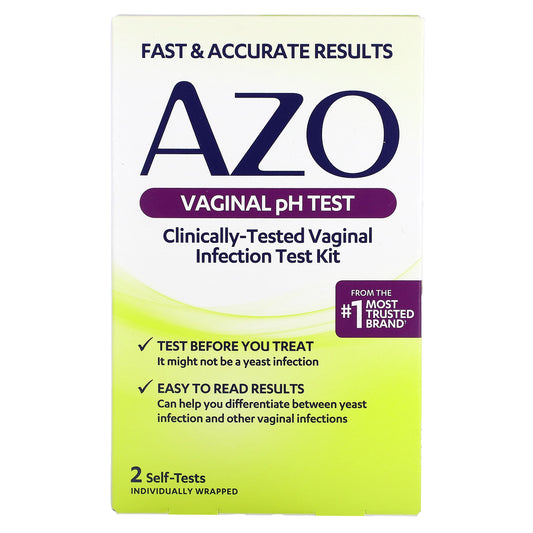 AZO, Vaginal pH Test, 2 Self Tests