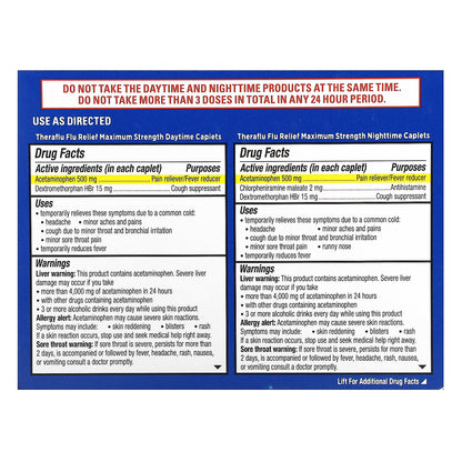 Theraflu, Flu Relief Max Strength, Daytime & Nighttime , 40 Caplets