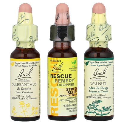 Bach, Original Flower Remedies, Travel Kit, Ready to Go, 3 Droppers, 0.35 fl oz (10 ml) Each