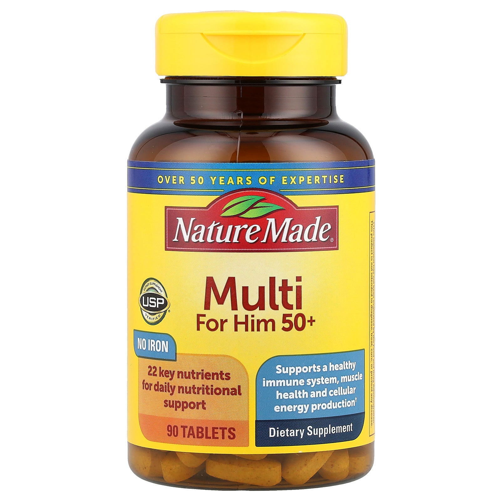 Nature Made, Multi For Him 50+, 90 Tablets